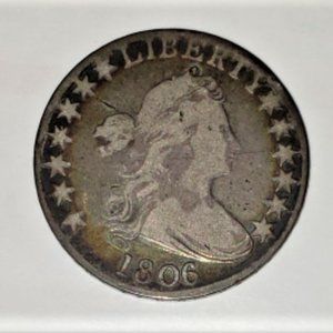 1806 DRAPED SILVER BUST HALF DOLLAR COIN
